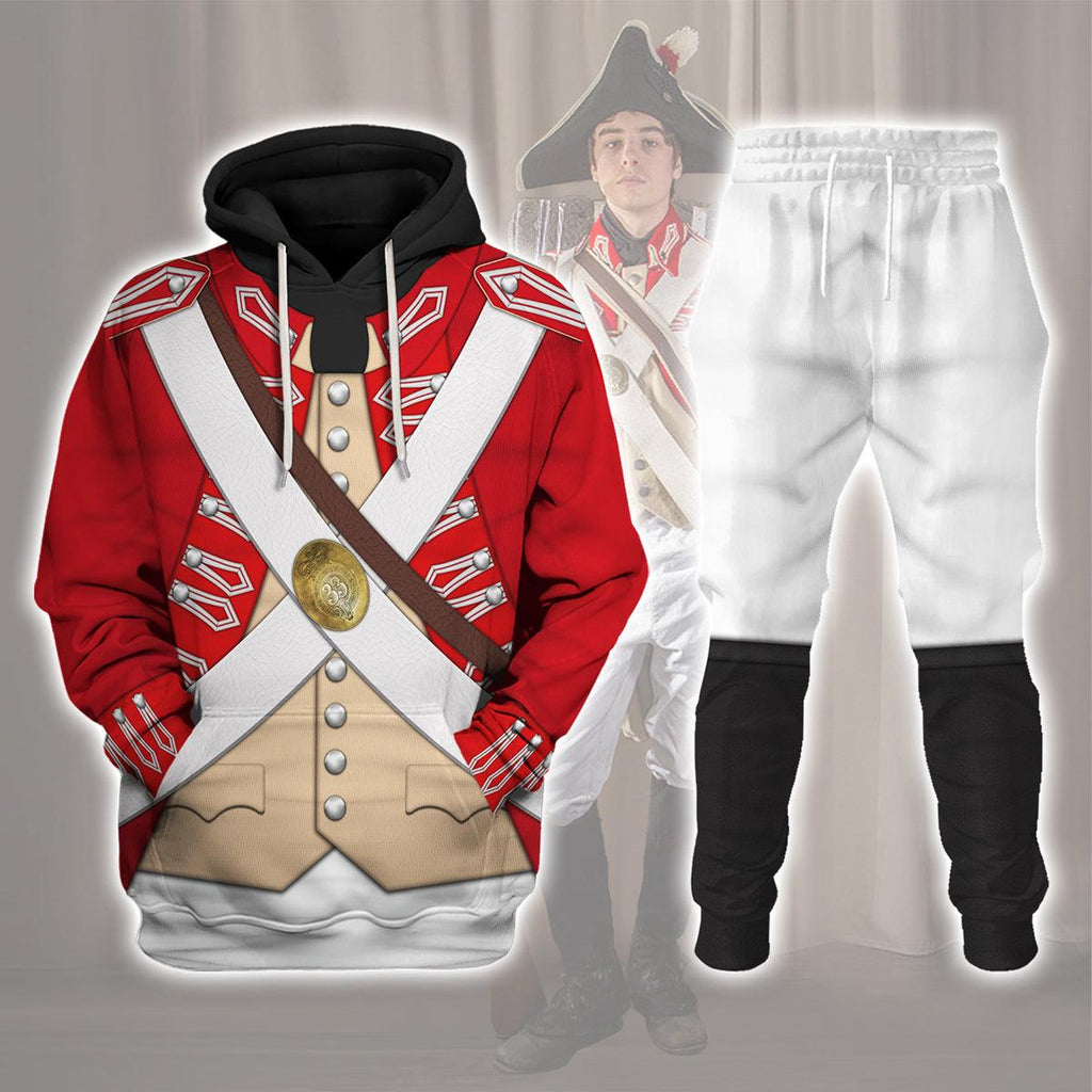 CustomsPig British 33rd Regiment Of Foot Uniform All Over Print Hoodie Sweatshirt T-Shirt Tracksuit - CustomsPig.com