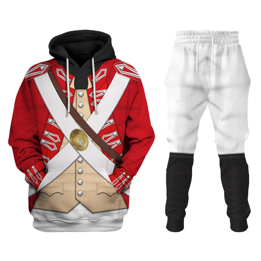 CustomsPig British 33rd Regiment Of Foot Uniform All Over Print Hoodie Sweatshirt T-Shirt Tracksuit - CustomsPig.com