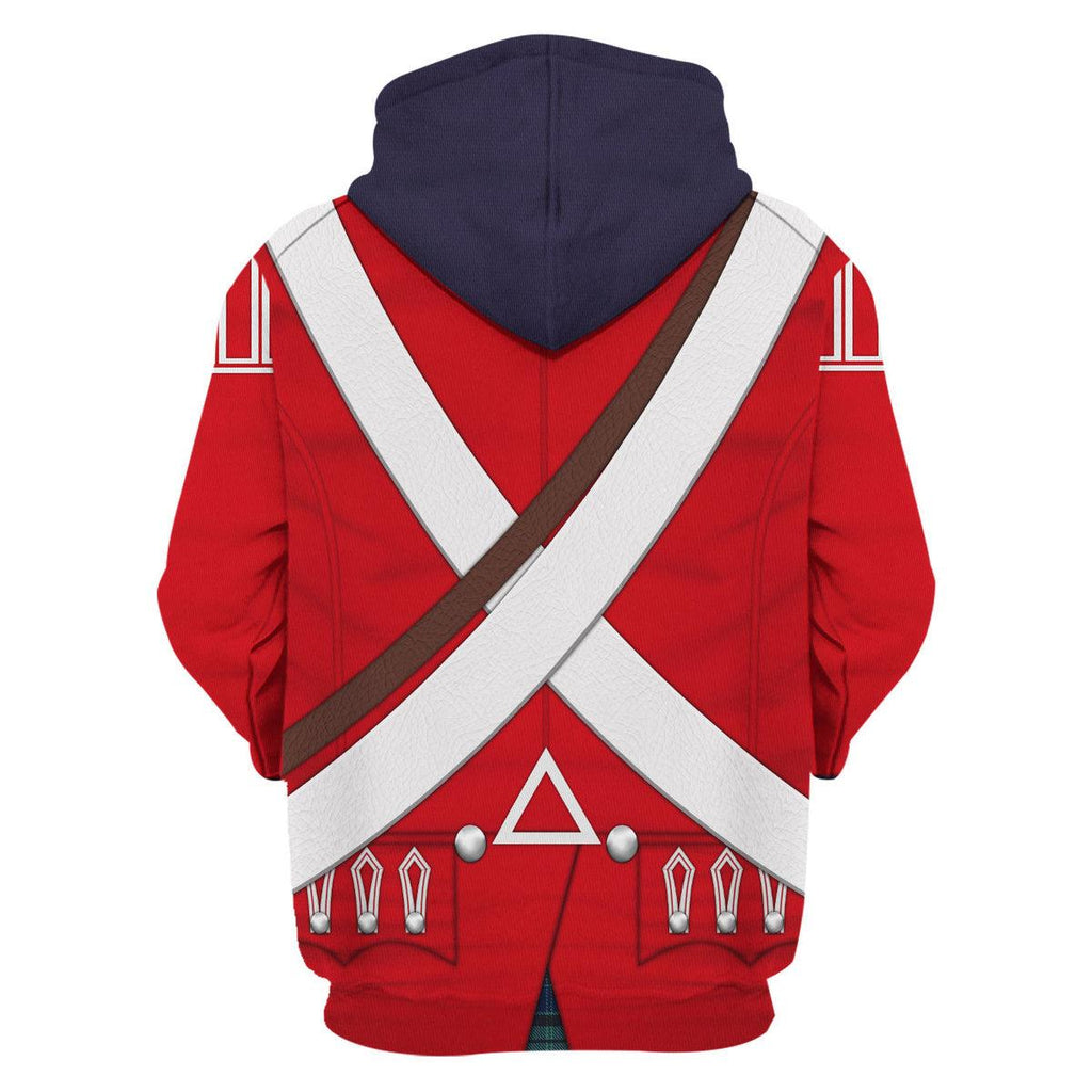 CustomsPig British 42nd Highland Infantry-1776-1783 Uniform All Over Print Hoodie Sweatshirt T-Shirt Tracksuit - CustomsPig.com