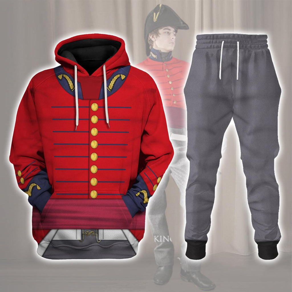 CustomsPig British ADC (1812-1815) Uniform All Over Print Hoodie Sweatshirt T-Shirt Tracksuit - CustomsPig.com