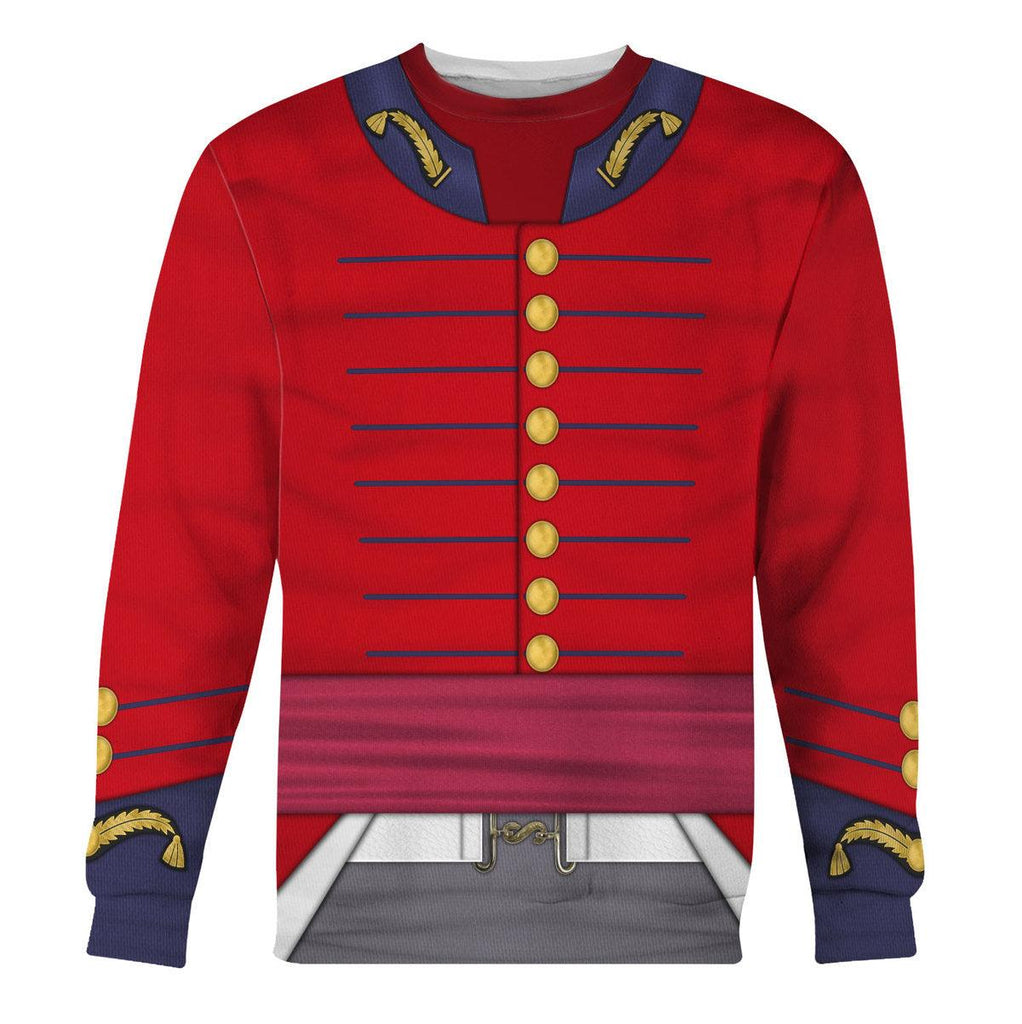 CustomsPig British ADC (1812-1815) Uniform All Over Print Hoodie Sweatshirt T-Shirt Tracksuit - CustomsPig.com