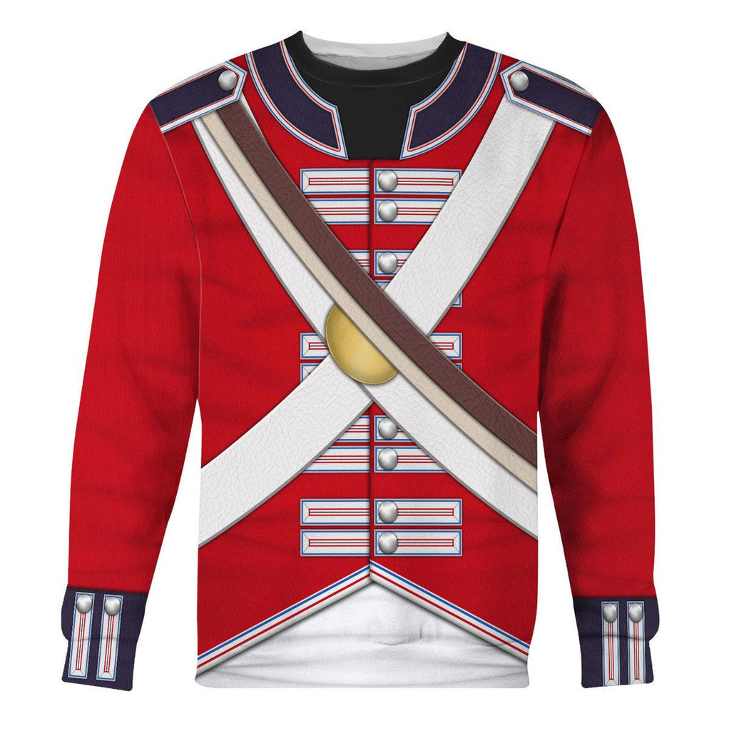 CustomsPig British Line Regiment (1802-1812) Uniform All Over Print Hoodie Sweatshirt T-Shirt Tracksuit - CustomsPig.com