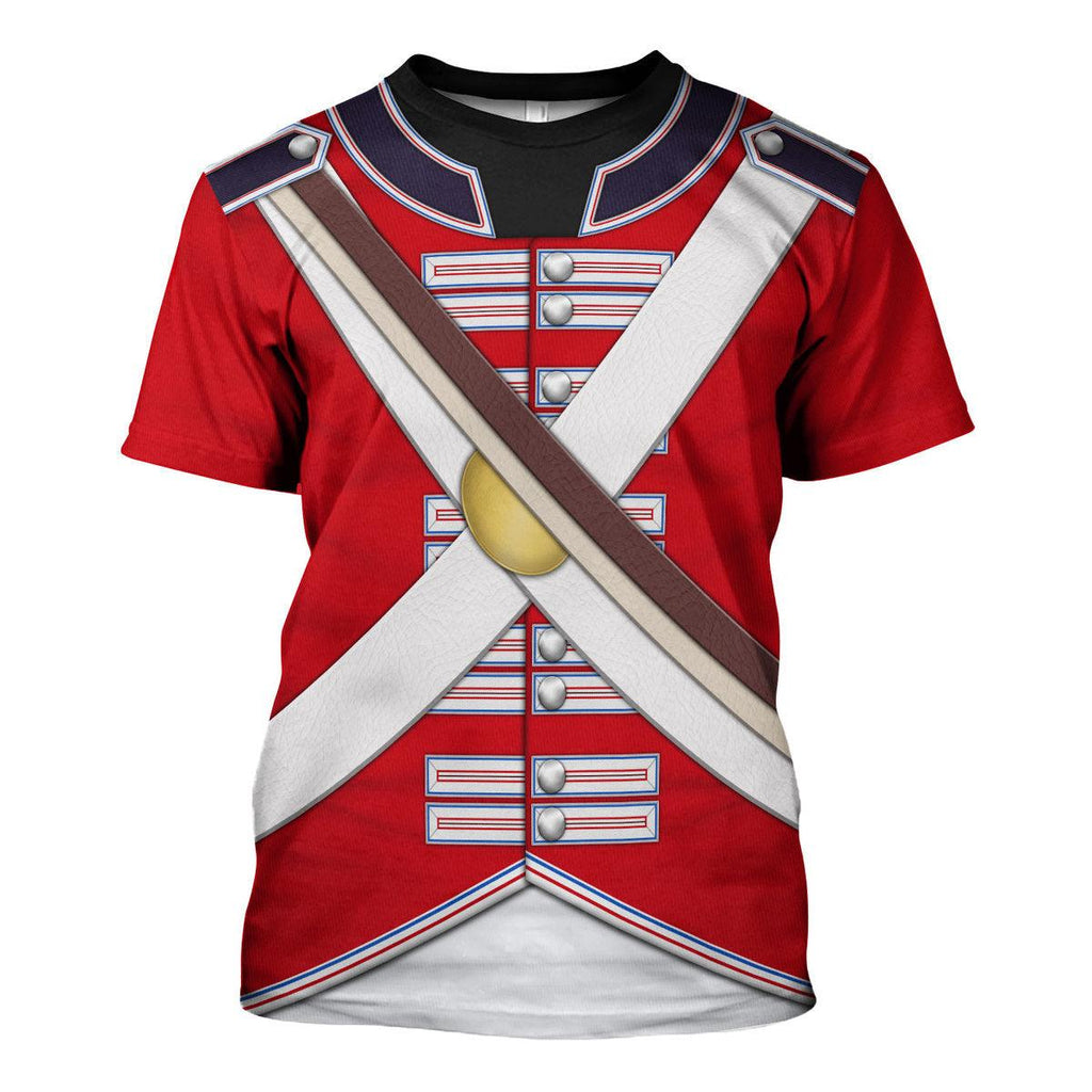 CustomsPig British Line Regiment (1802-1812) Uniform All Over Print Hoodie Sweatshirt T-Shirt Tracksuit - CustomsPig.com