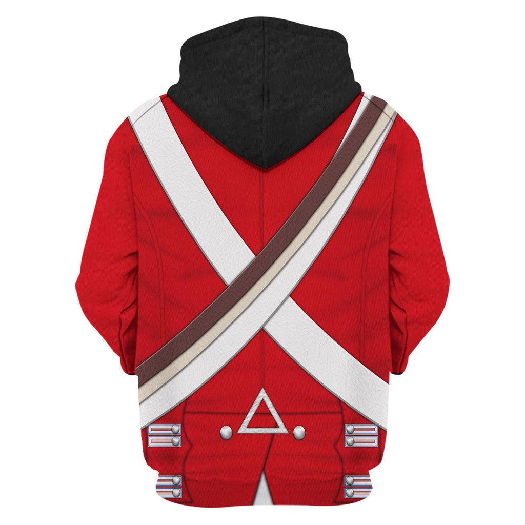 CustomsPig British Line Regiment (1802-1812) Uniform All Over Print Hoodie Sweatshirt T-Shirt Tracksuit - CustomsPig.com