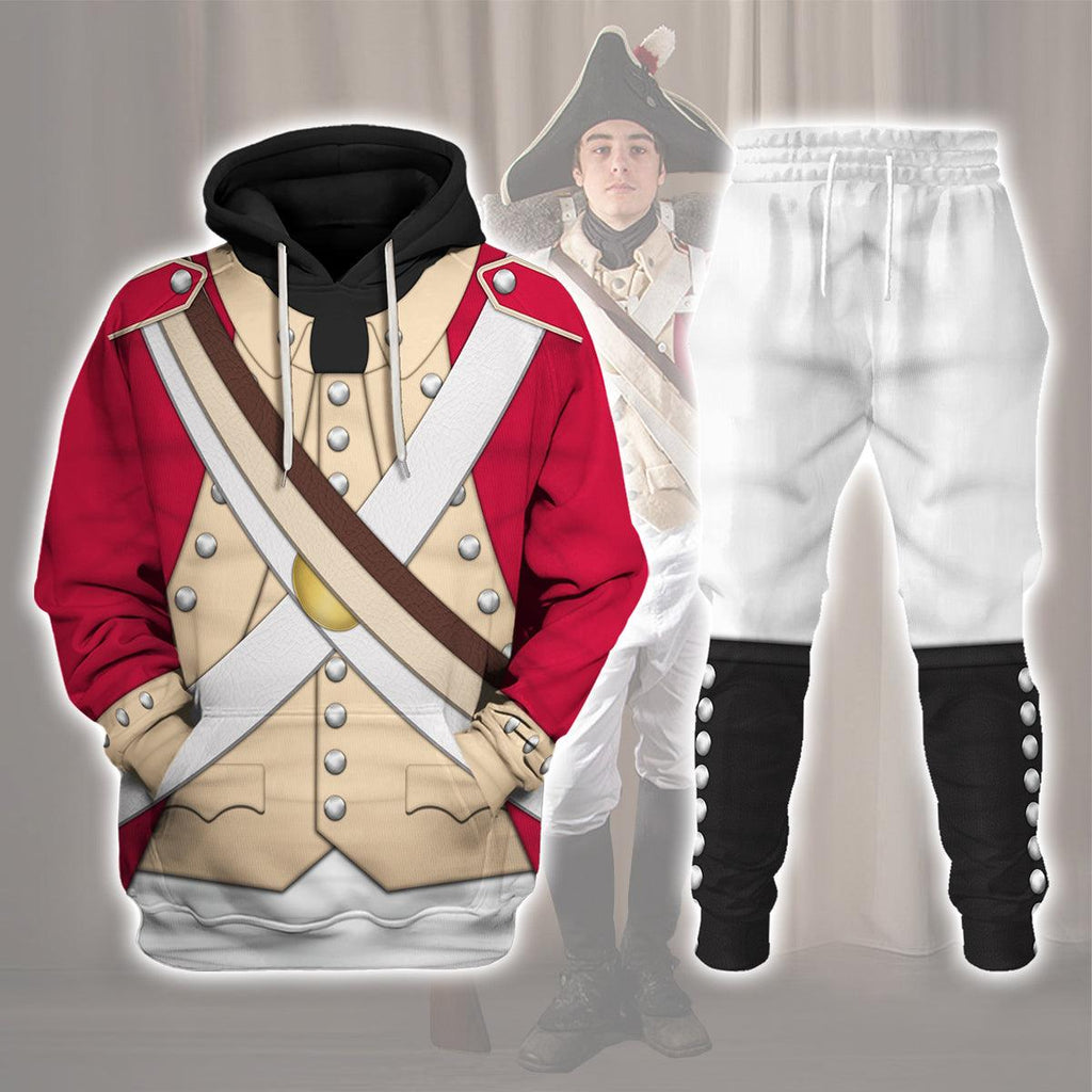 CustomsPig British Marine-Centre Company (1776-1783) Uniform All Over Print Hoodie Sweatshirt T-Shirt Tracksuit - CustomsPig.com