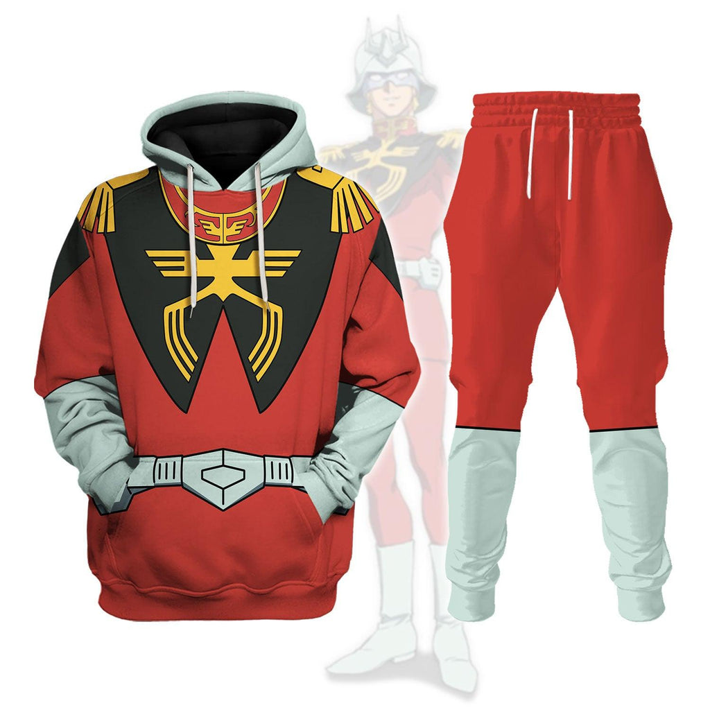 CustomsPig Char Aznable Mobile Suit Gundam Costume All Over Print Tracksuit Hoodie - CustomsPig