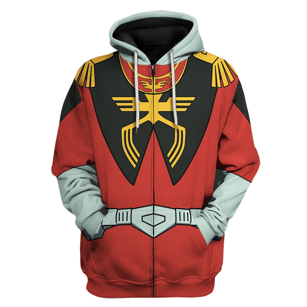 CustomsPig Char Aznable Mobile Suit Gundam Costume All Over Print Tracksuit Hoodie - CustomsPig