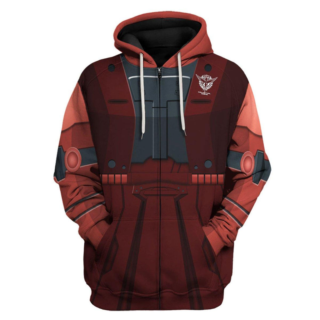 CustomsPig Char's Zaku II Mobile Suit Gundam Costume All Over Print Tracksuit Hoodie - CustomsPig