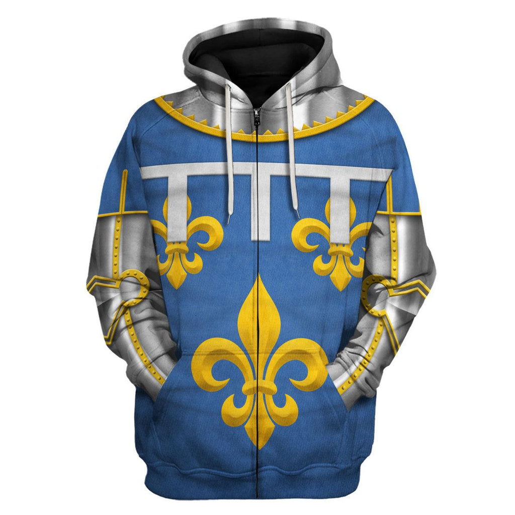 CustomsPig Charles Duke of Orleans Battle of Agincourt Costume Hoodie Sweatshirt T-Shirt Tracksuit - CustomsPig.com