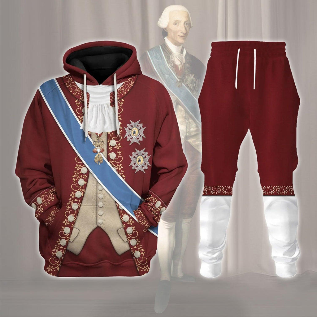  CustomsPig Charles III of Spain Costume Hoodie Sweatshirt T-Shirt Tracksuit -  CustomsPig.com