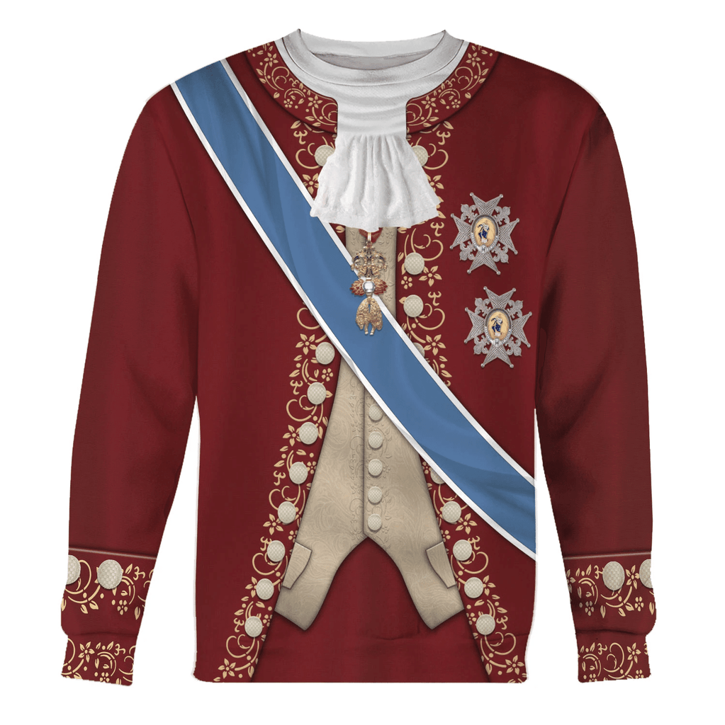  CustomsPig Charles III of Spain Costume Hoodie Sweatshirt T-Shirt Tracksuit -  CustomsPig.com