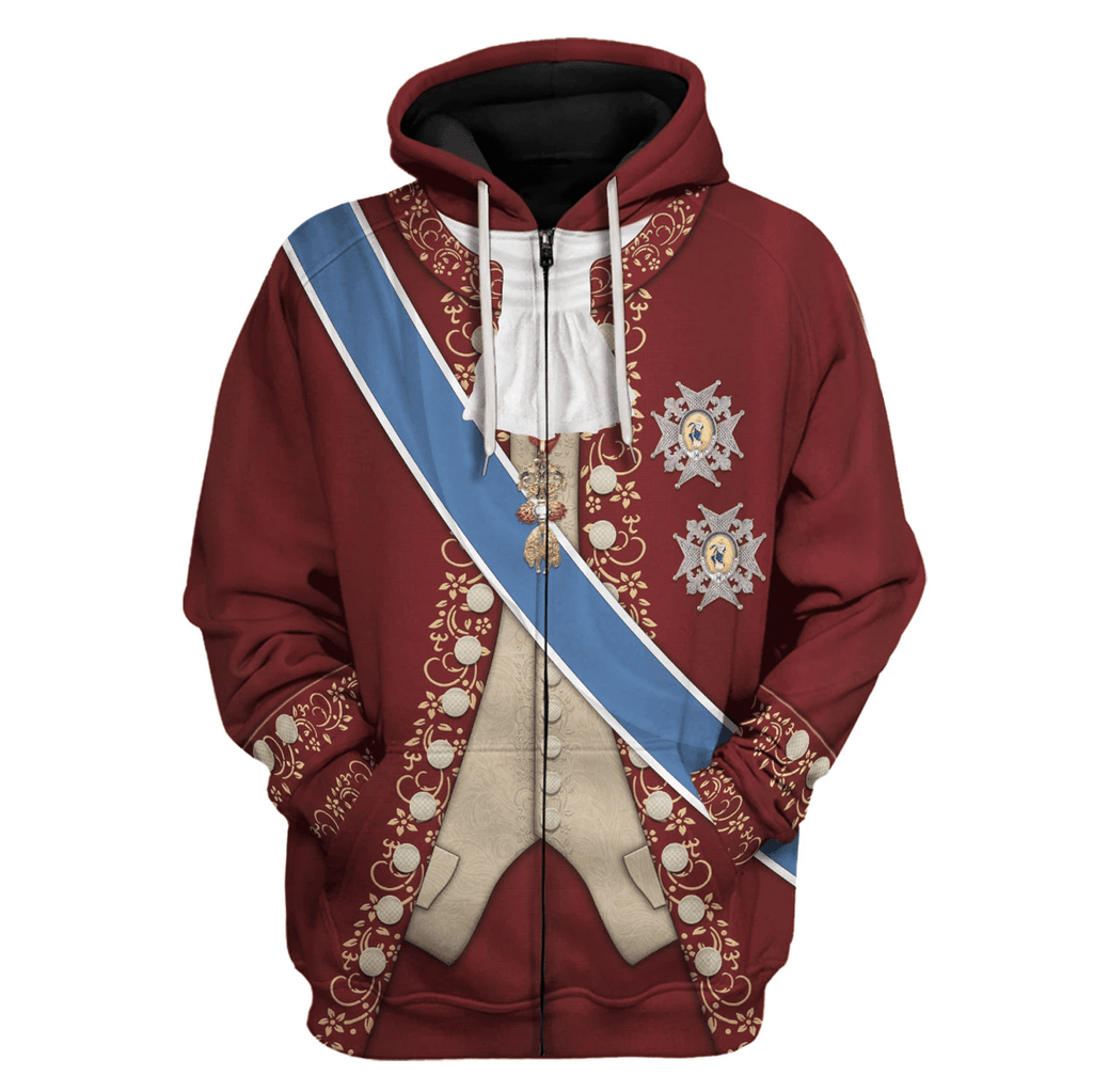  CustomsPig Charles III of Spain Costume Hoodie Sweatshirt T-Shirt Tracksuit -  CustomsPig.com