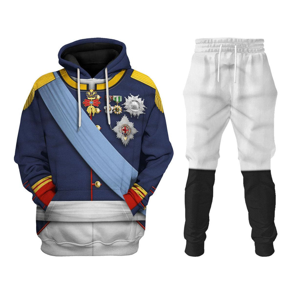 CustomsPig Charles X of France Uniform All Over Print Hoodie Sweatshirt T-Shirt Tracksuit - CustomsPig.com