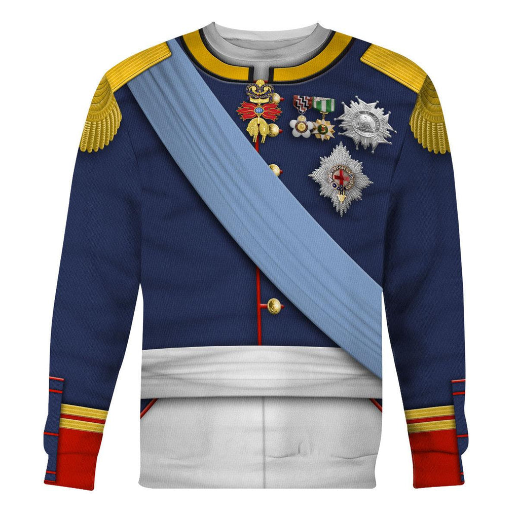 CustomsPig Charles X of France Uniform All Over Print Hoodie Sweatshirt T-Shirt Tracksuit - CustomsPig.com