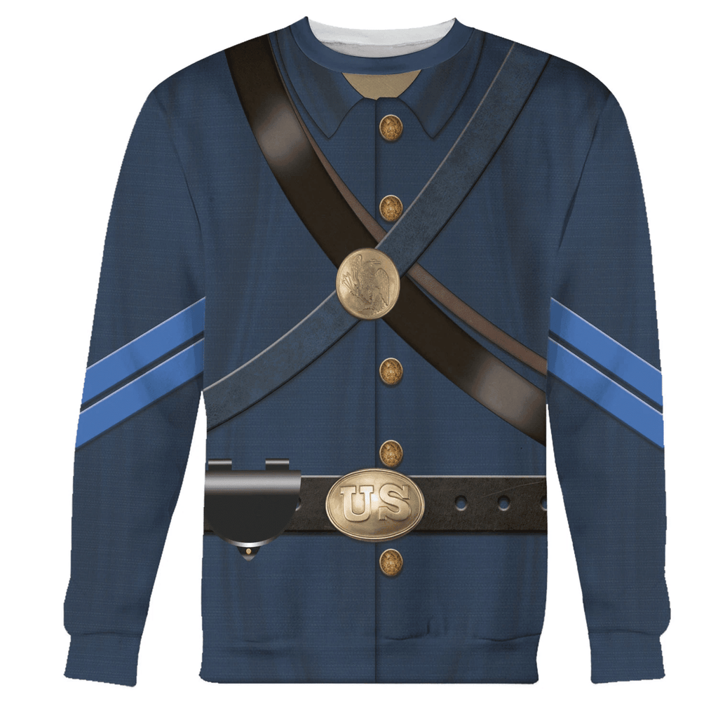  CustomsPig Civil Wars of Blue Union Infantryman Costume Hoodie Sweatshirt T-Shirt Tracksuit -  CustomsPig.com