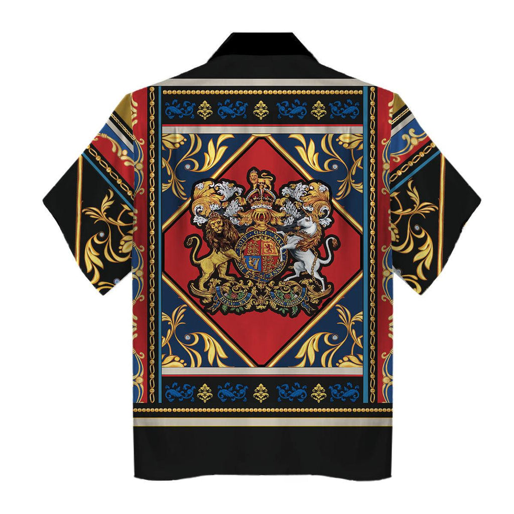 CustomsPig Coat of Arms Yellow Lion Hawaiian Shirt Polo Shirt - CustomsPig.com