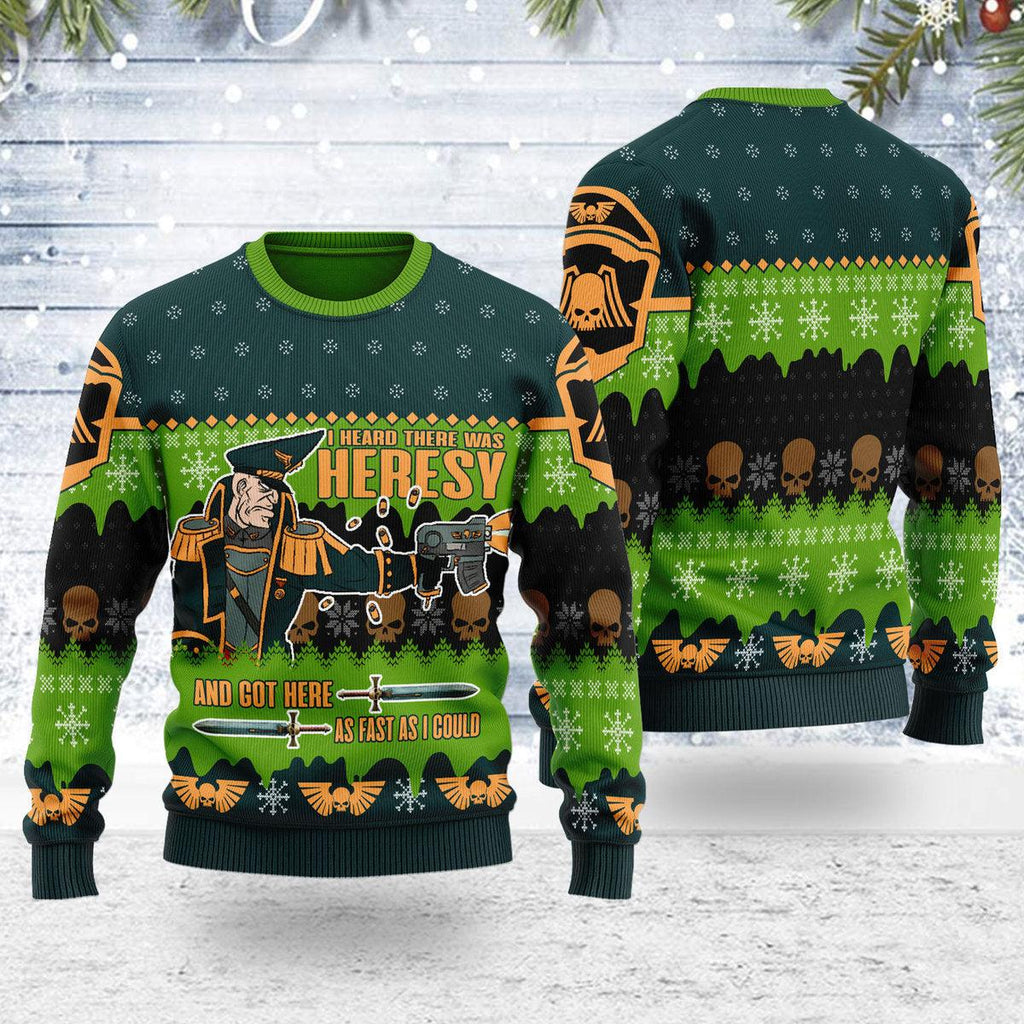 CustomsPig Colonel Commissar Ibram Gaunt Iconic Ugly Christmas Sweater - CustomsPig.com