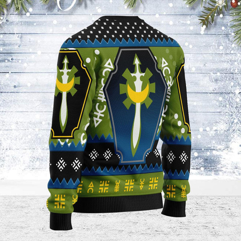 CustomsPig Craftworlds Aeldari of Alaitoc Iconic Ugly Christmas Sweater - CustomsPig.com