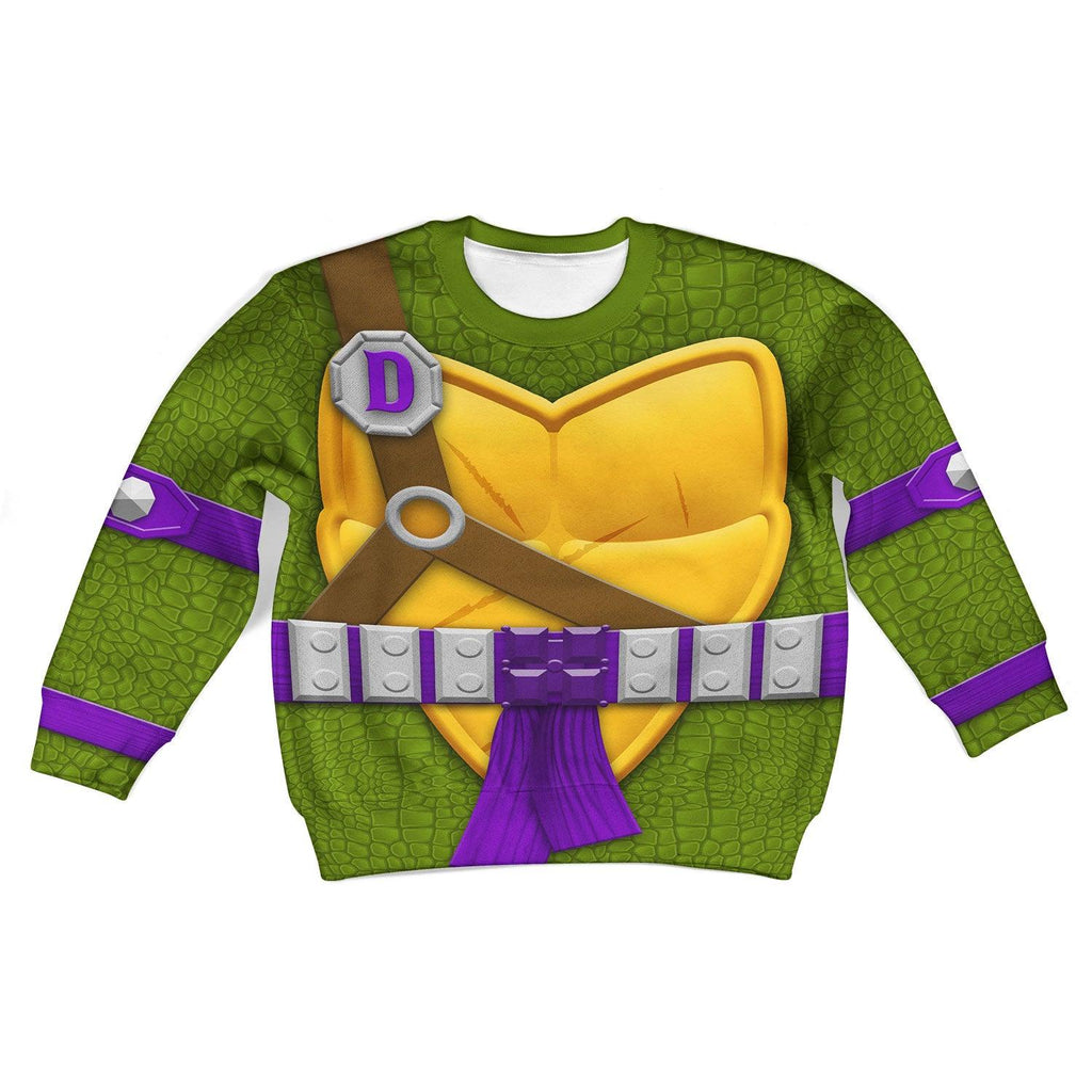 CustomsPig Donatello Costume Cosplay Kid Hoodie Sweatshirt T-Shirt - CustomsPig.com