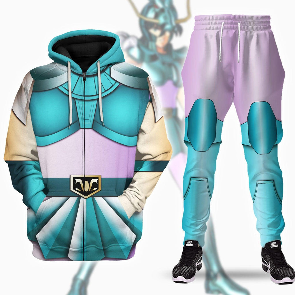 CustomsPig Dragon Shiry�? Saint Seiya Costume Hoodie Sweatshirt T-Shirt Tracksuit - DucG