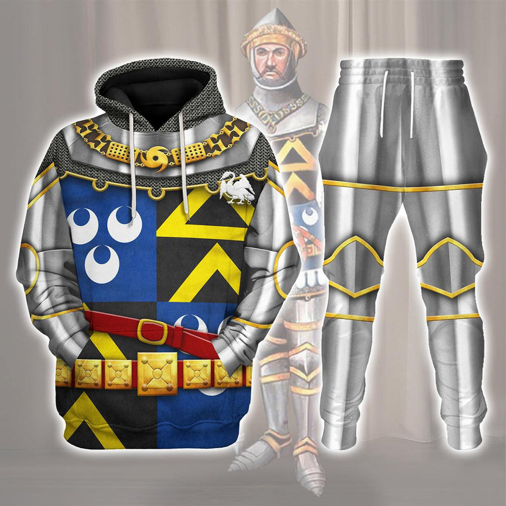 CustomsPig Edmund de Thorpe-Battle of Agincourt Knights Costume Hoodie Sweatshirt T-Shirt Tracksuit - CustomsPig.com