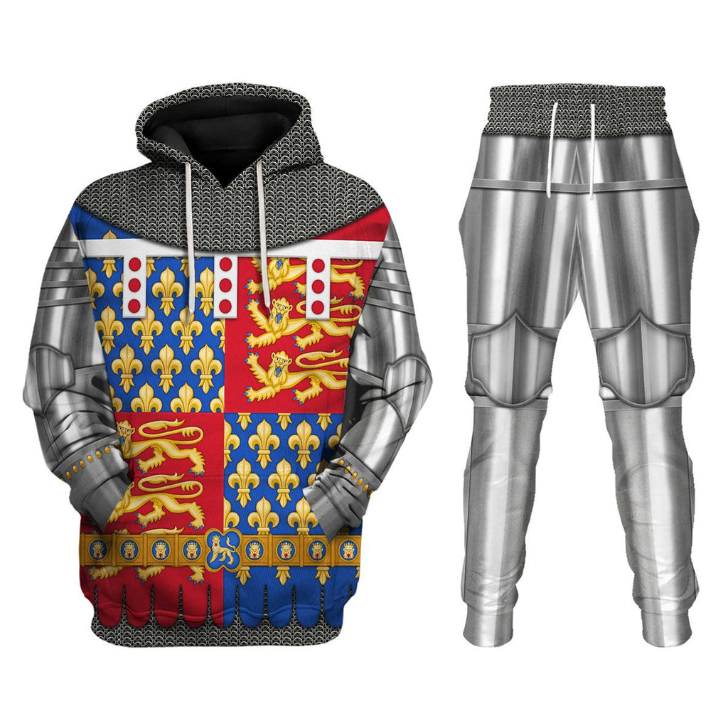 CustomsPig Edmund of Langley, 1st Duke of York Amour Knights Costume Hoodie Sweatshirt T-Shirt Tracksuit - CustomsPig.com