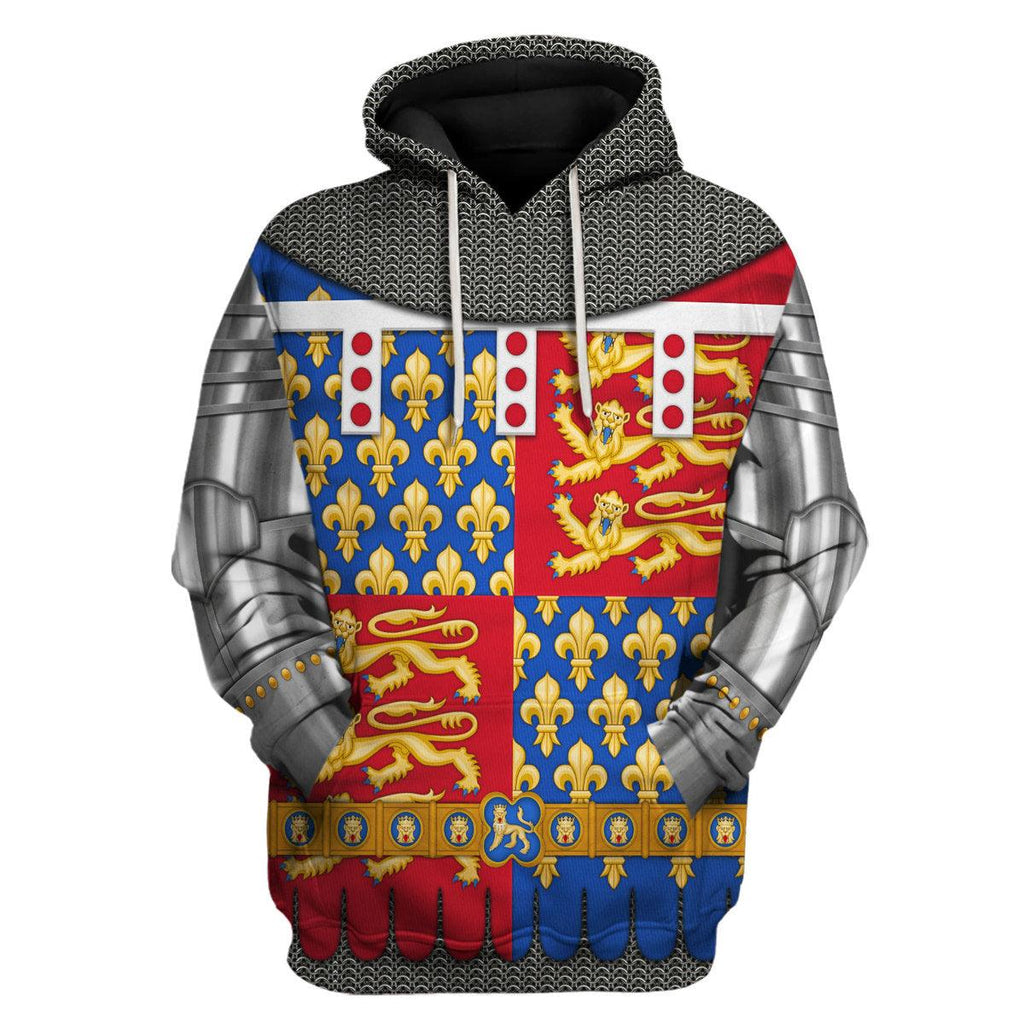 CustomsPig Edmund of Langley, 1st Duke of York Amour Knights Costume Hoodie Sweatshirt T-Shirt Tracksuit - CustomsPig.com