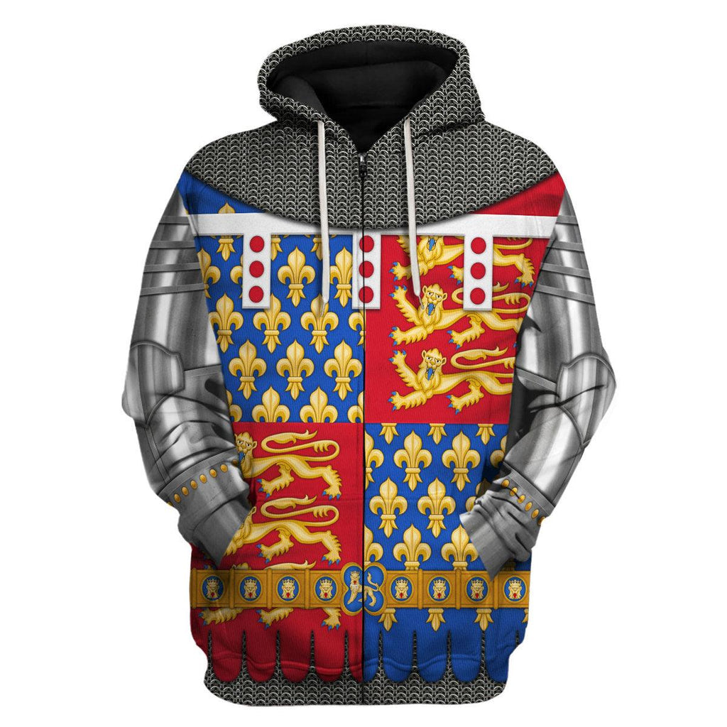 CustomsPig Edmund of Langley, 1st Duke of York Amour Knights Costume Hoodie Sweatshirt T-Shirt Tracksuit - CustomsPig.com