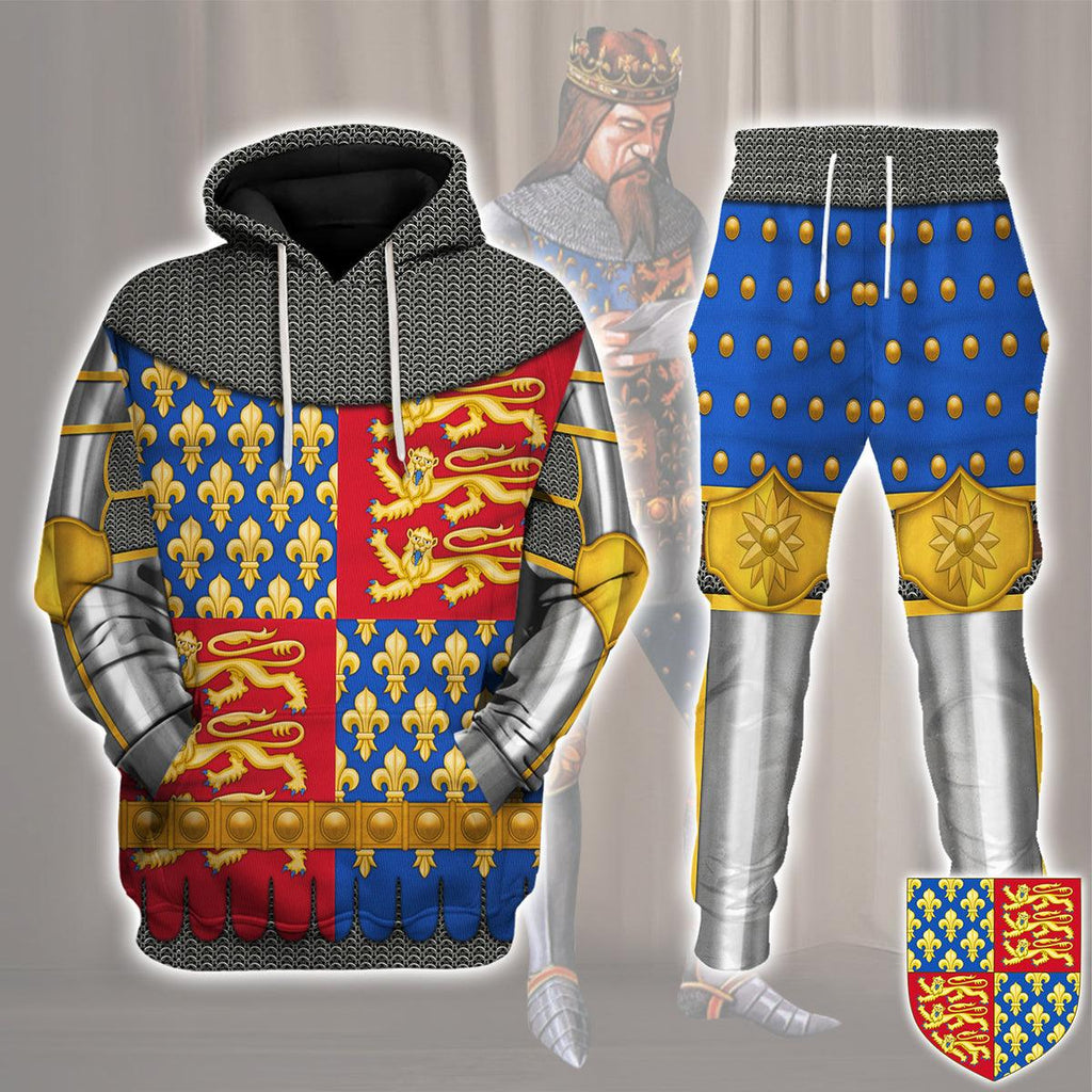 CustomsPig Edward III Of England Amour Knights Costume Hoodie Sweatshirt T-Shirt Tracksuit - CustomsPig.com