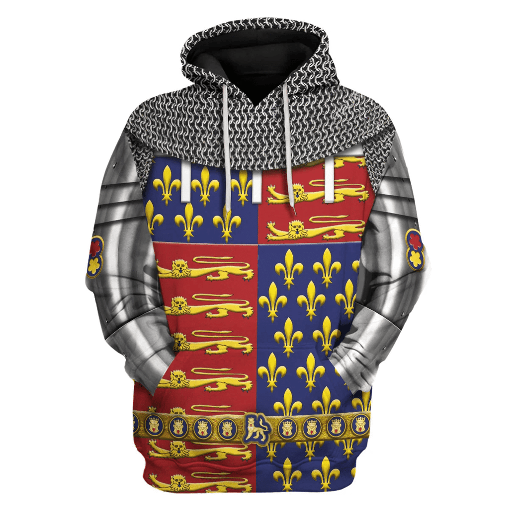  CustomsPig Edward The Black Prince Armor Costume Hoodie Sweatshirt T-Shirt Tracksuit -  CustomsPig.com