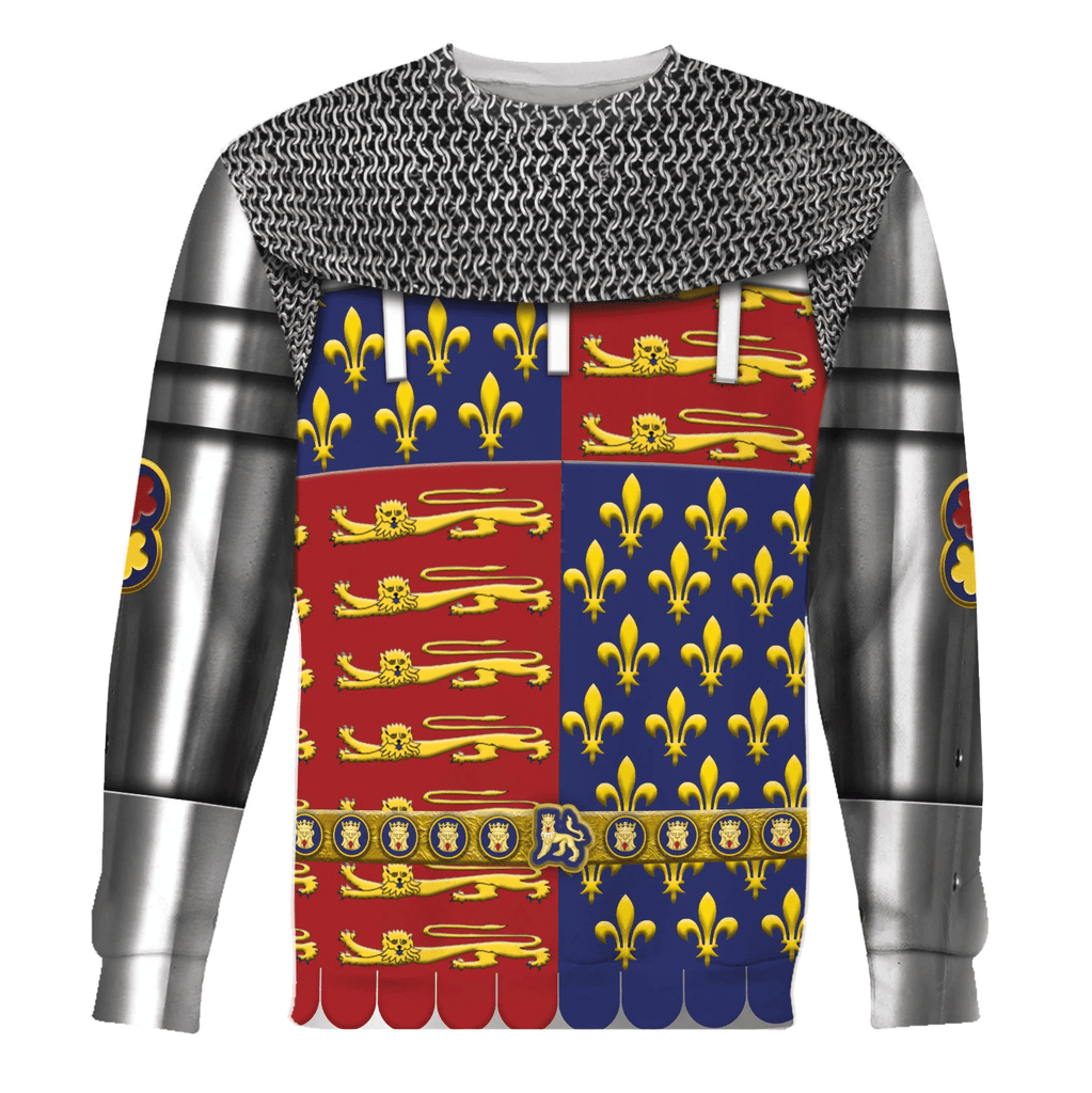  CustomsPig Edward The Black Prince Armor Costume Hoodie Sweatshirt T-Shirt Tracksuit -  CustomsPig.com