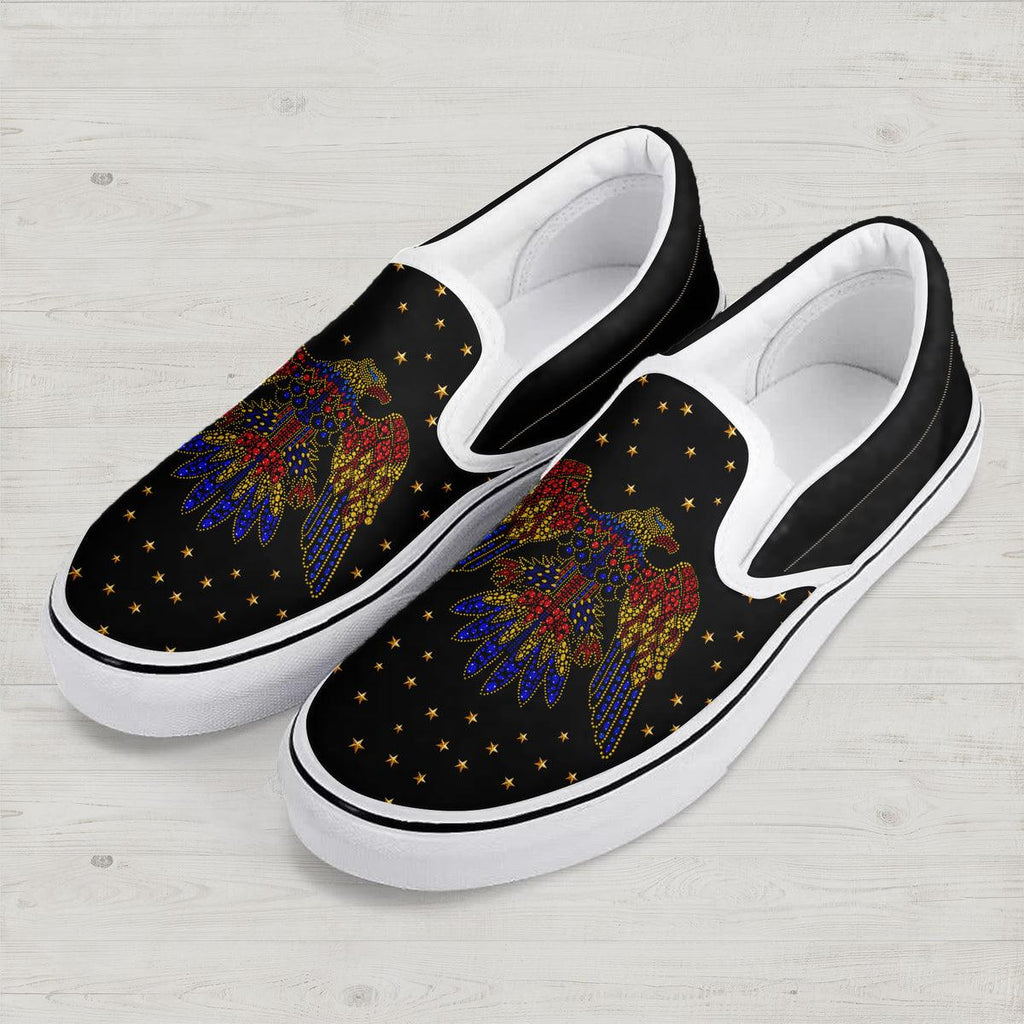 Gearhomie Elvis Aloha Black Slip On Shoes - Gearhomie.com