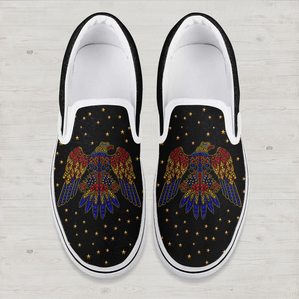 Gearhomie Elvis Aloha Black Slip On Shoes - Gearhomie.com