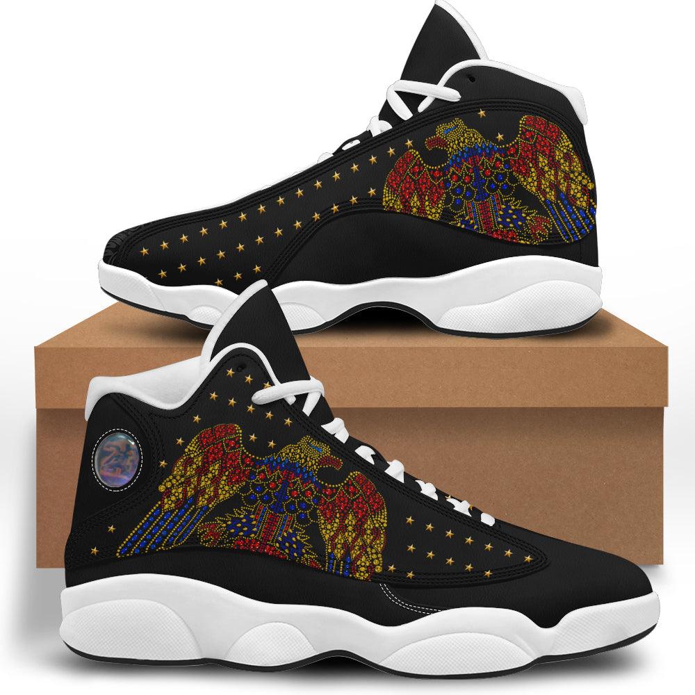 Gearhomie Elvis Aloha Eagle Unisex AJ13 Shoes Black - Gearhomie.com