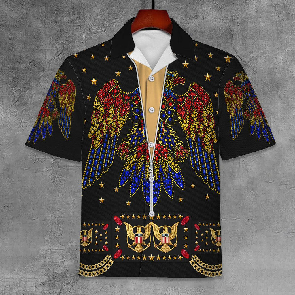 CustomsPig Elvis Aloha from Hawaii Black Unisex Hawaii Shirt - CustomsPig.com