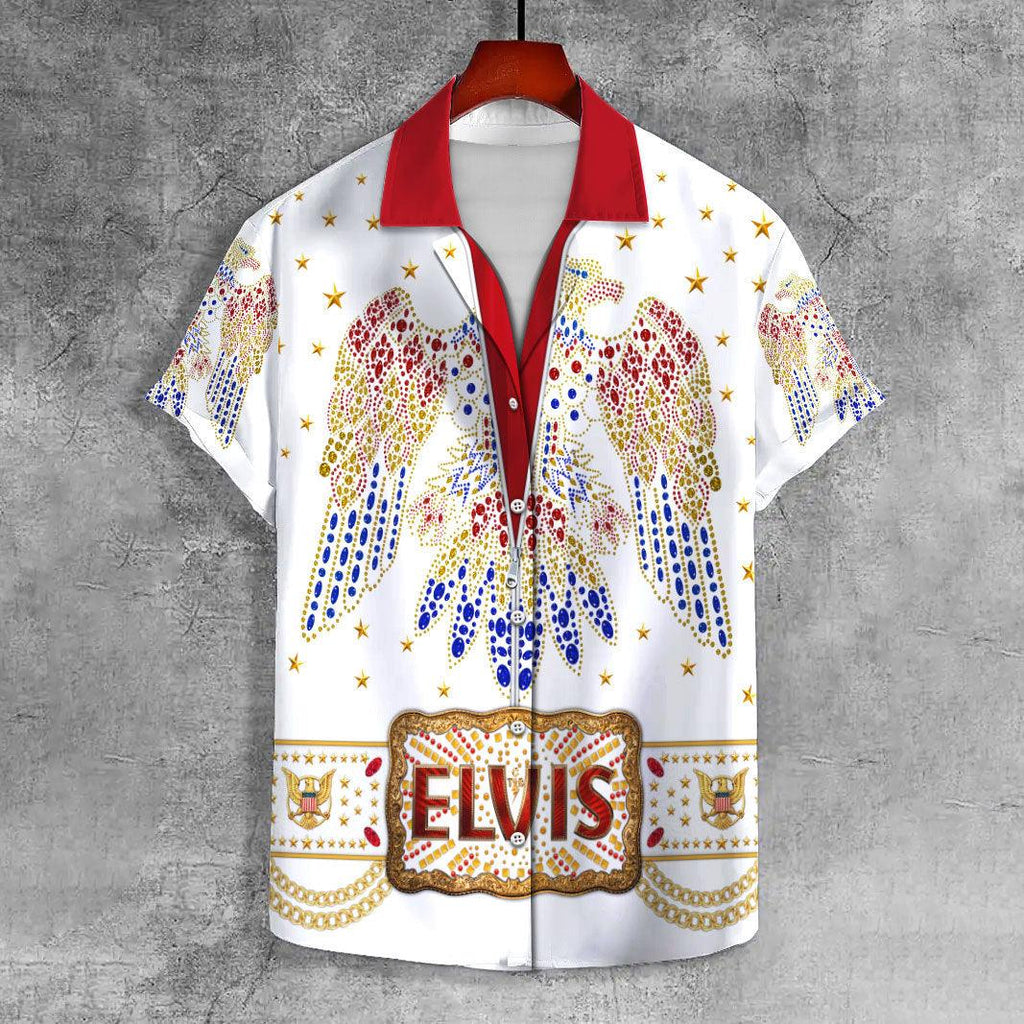 CustomsPig Elvis Aloha UNISEX CASUAL HAWAIIAN SHIRT - CustomsPig.com