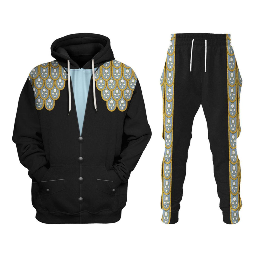 CustomsPig Elvis Armadillo suit in Blue on Black Costume Hoodie Sweatshirt T-Shirt Sweatpants - CustomsPig.com