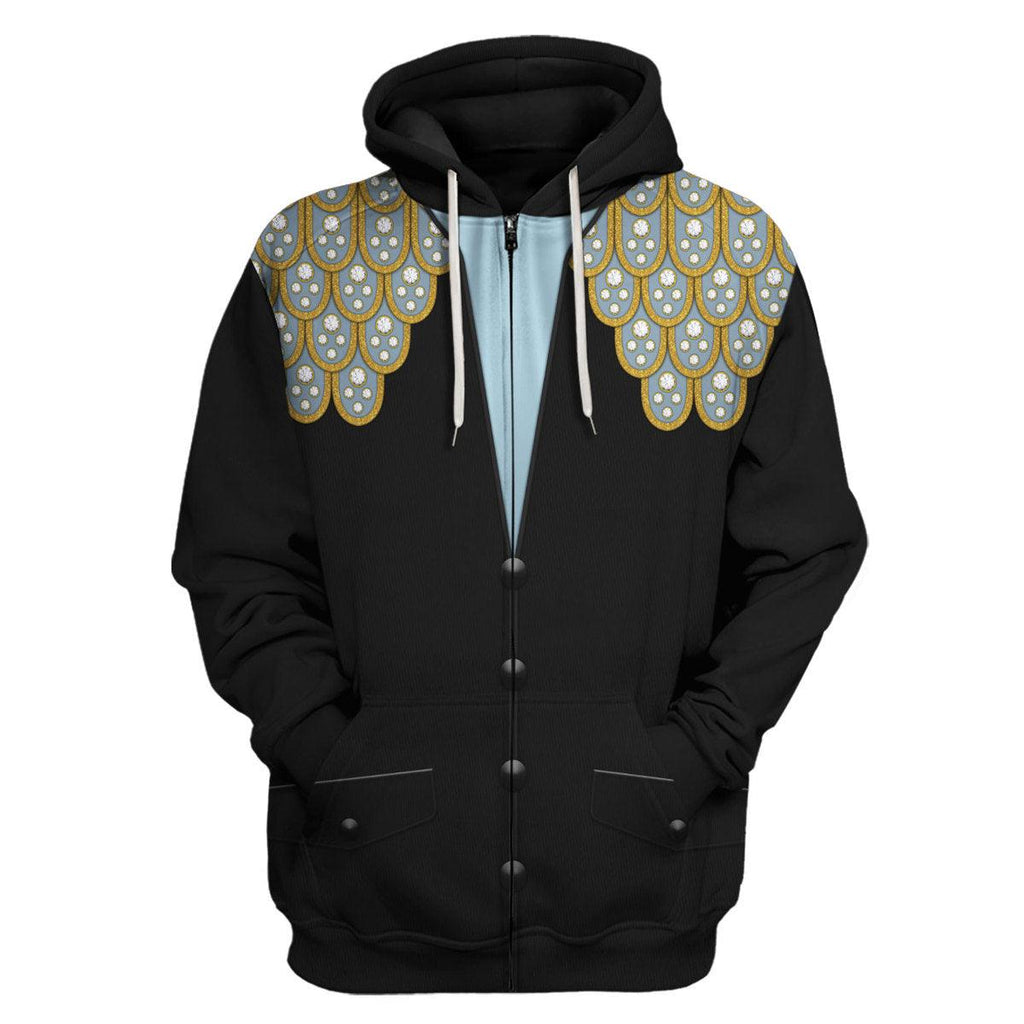 CustomsPig Elvis Armadillo suit in Blue on Black Costume Hoodie Sweatshirt T-Shirt Sweatpants - CustomsPig.com