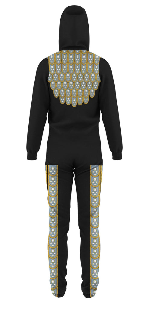 CustomsPig Elvis Armadillo suit in Blue on Black jumpsuit Costume - CustomsPig.com