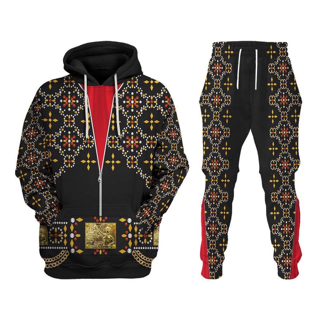 CustomsPig Elvis Black Conquistador Costume Hoodie Sweatshirt T-Shirt Sweatpants - CustomsPig.com