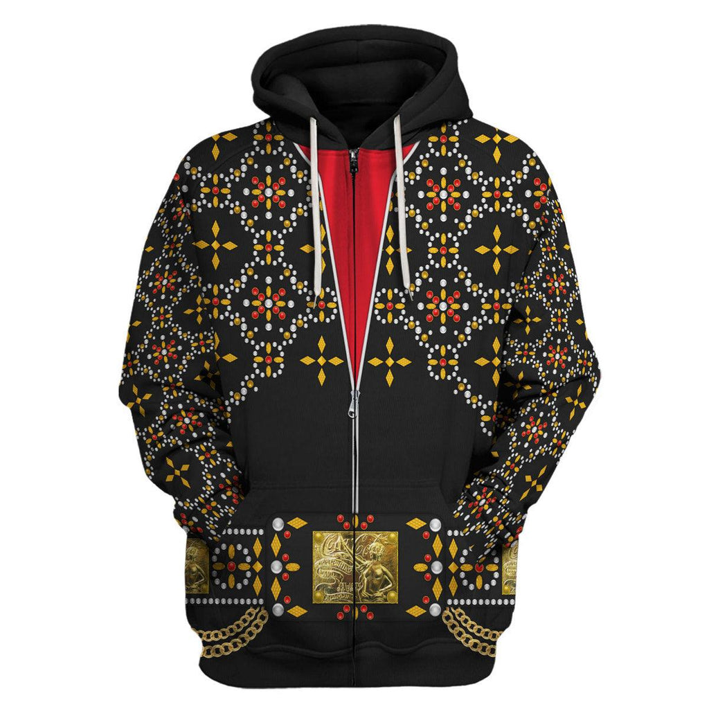 CustomsPig Elvis Black Conquistador Costume Hoodie Sweatshirt T-Shirt Sweatpants - CustomsPig.com