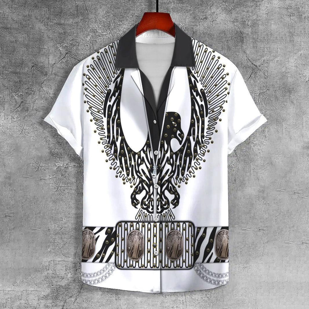 Gearhomie Elvis Black Phoenix UNISEX CASUAL HAWAIIAN SHIRT - Gearhomie.com