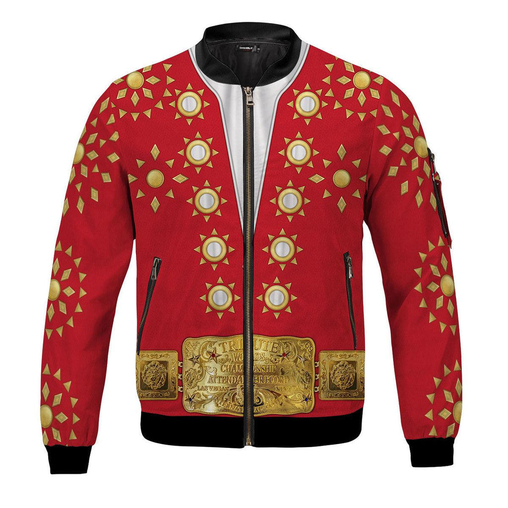 CustomsPig Elvis Burning Love Bomber Jacket - CustomsPig.com