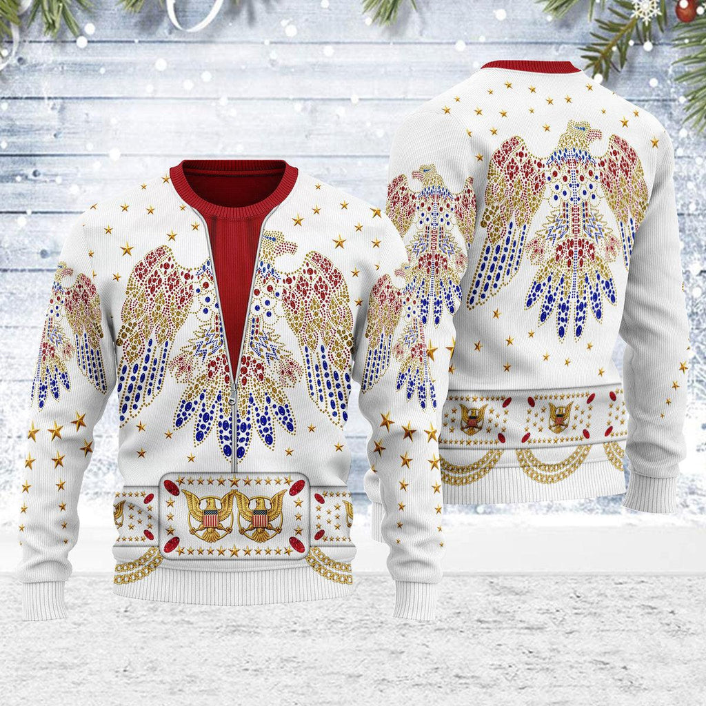 CustomsPig Elvis Costumes Christmas Ugly Sweater - CustomsPig.com