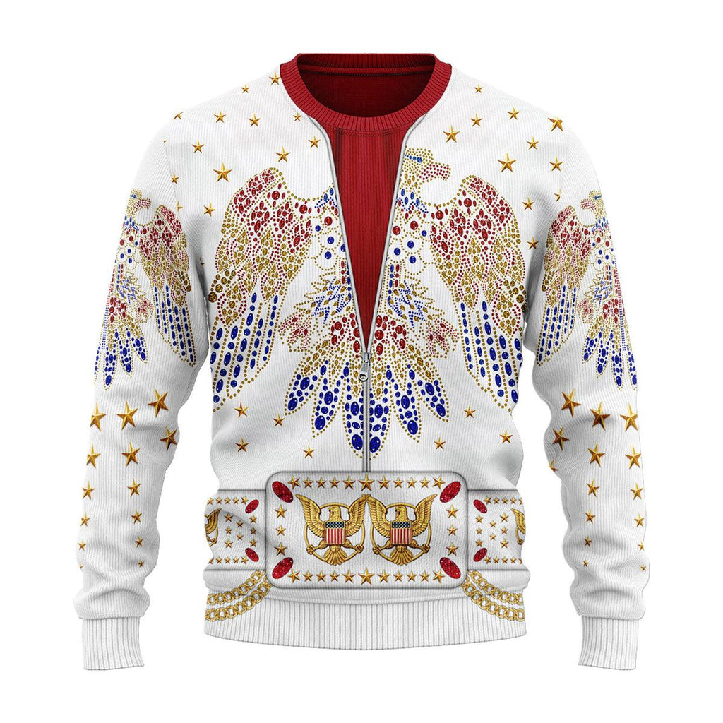 CustomsPig Elvis Costumes Christmas Ugly Sweater - CustomsPig.com