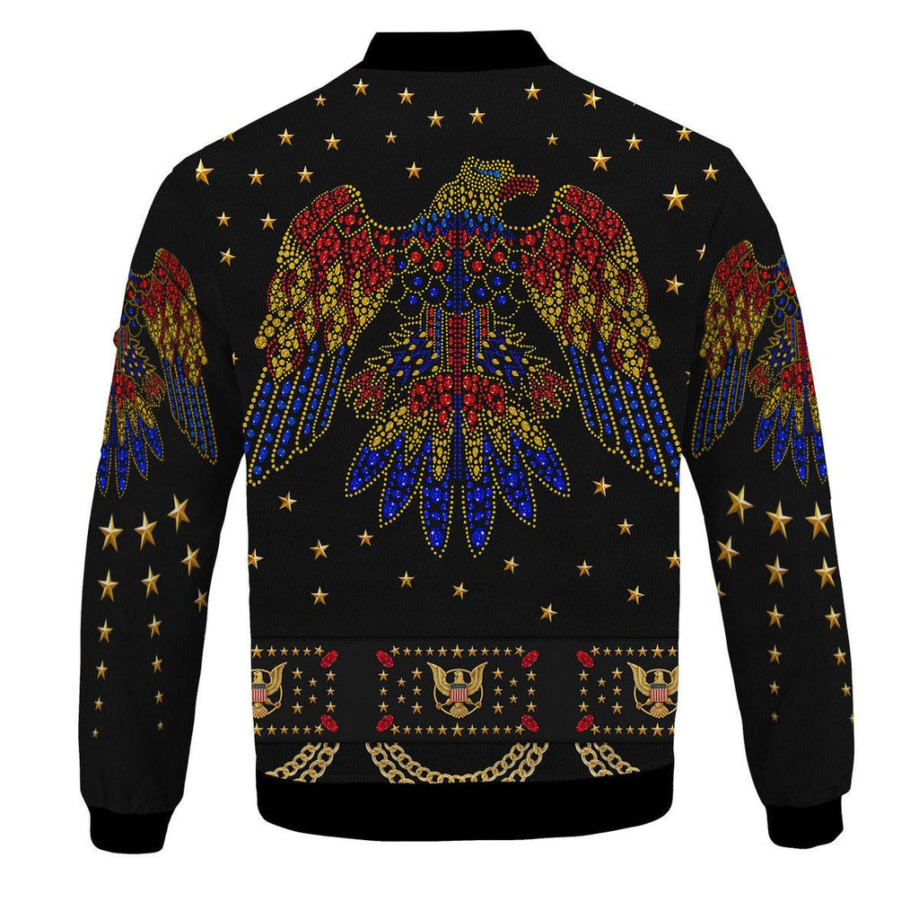 CustomsPig Elvis Eagle Black Bomber Jacket - CustomsPig.com