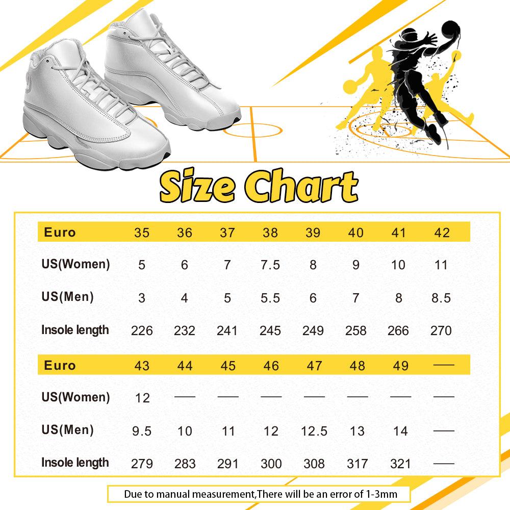 Gearhomie Elvis Eagle Black Unisex AJ13 Shoes White - Gearhomie.com