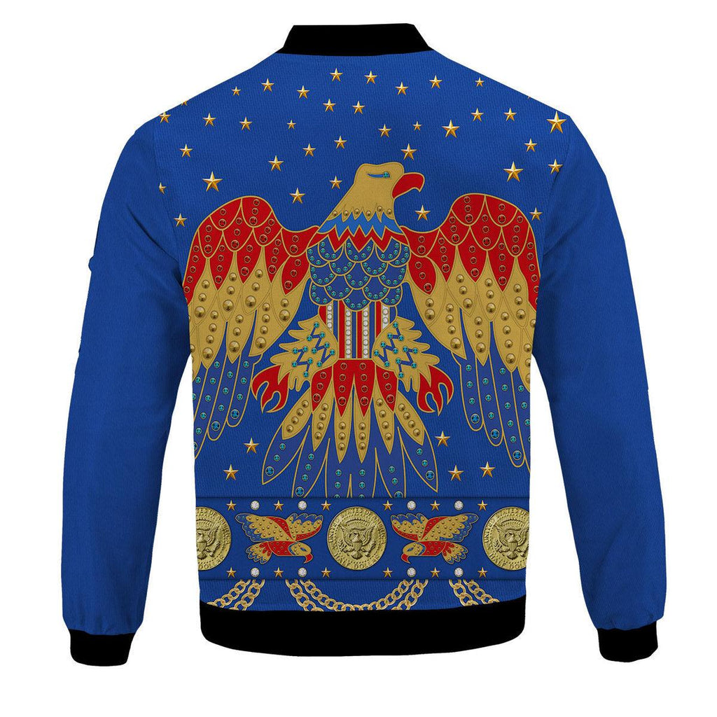 CustomsPig Elvis Eagle Blue Bomber Jacket - CustomsPig.com