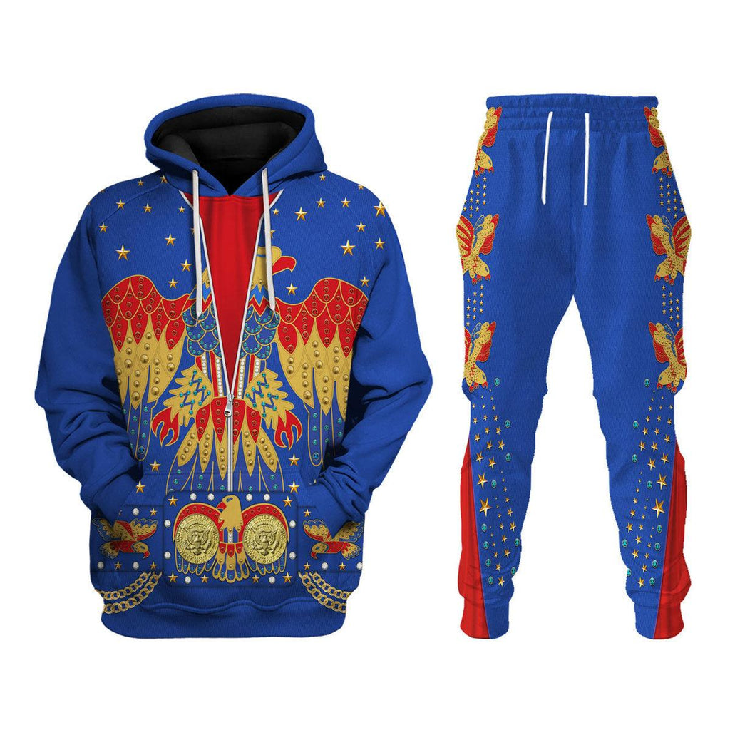 CustomsPig Elvis EAGLE Blue Costume Hoodie Sweatshirt T-Shirt Sweatpants - CustomsPig.com