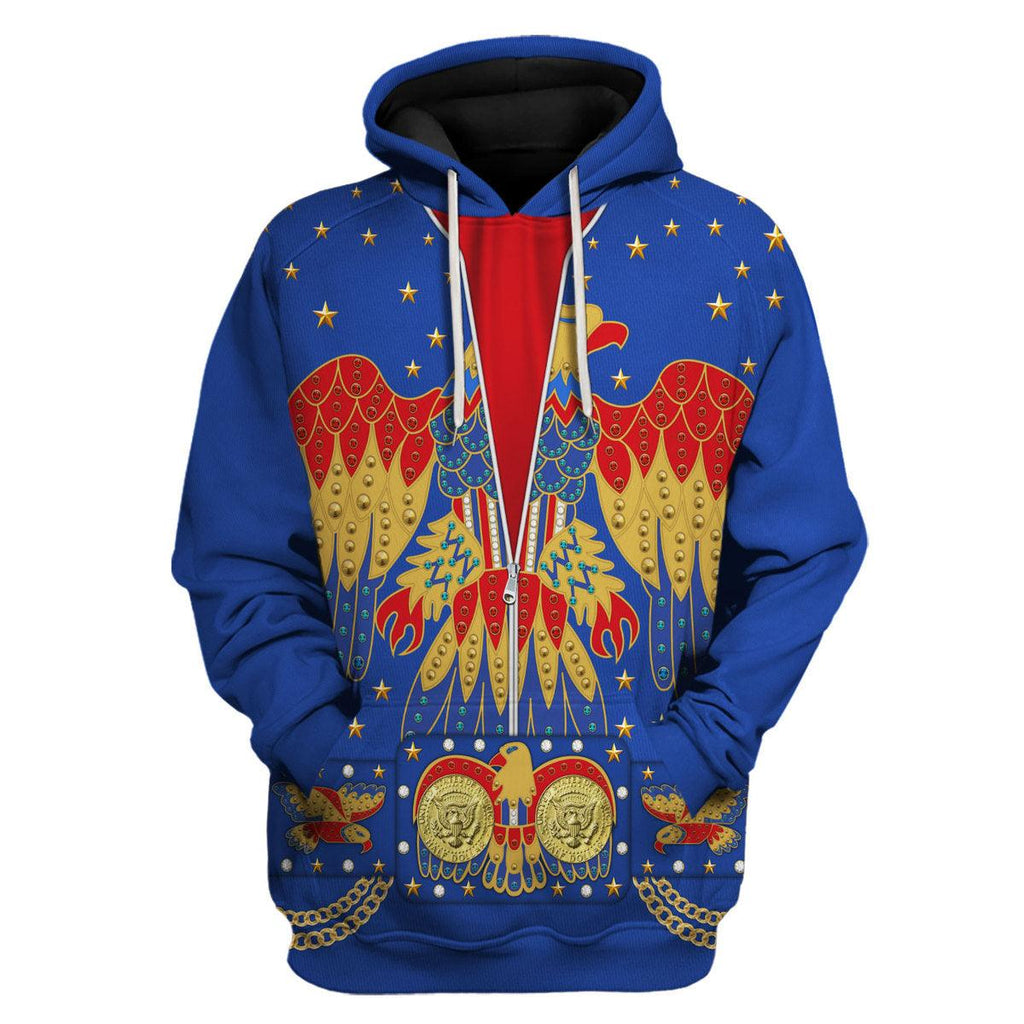 CustomsPig Elvis EAGLE Blue Costume Hoodie Sweatshirt T-Shirt Sweatpants - CustomsPig.com